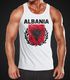 Herren Tanktop - Fußball EM 2016 Albania Albanien Flagge Vintage - Tank Top MoonWorks®preview