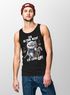 Herren Tanktop Gaming ich altere nicht ich level up! Zocker Sprüche Fun-Shirt Katze Cat Videospiele lustig Moonworks®preview