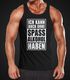 Herren Tanktop Ich kann auch ohne Spaß Alkohol haben Fun-Shirt Spruch-Shirt Party Feiern Festival Muskelshirt Tank Top Muscle Shirt Achselshirt Moonworks®preview
