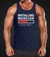 Herren Tanktop Installing Muscles Please Wait Fitness Gym Bodybuilder Moonworks®preview