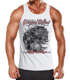 Herren Tanktop King Of The Road Motorrad Biker Skelett Rockabilly Neverless®preview