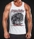 Herren Tanktop King Of The Road Motorrad Biker Skelett Rockabilly Neverless®preview