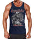 Herren Tanktop King Of The Road Motorrad Biker Skelett Rockabilly Neverless®preview