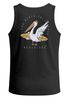 Herren Tanktop Long Beach Pelican Surf Shirt Rückendruck:California Print – Ärmelloses Sommer-Shirt Westcoast Style – Baumwolle tNeverless®preview