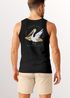 Herren Tanktop Long Beach Pelican Surf Shirt Rückendruck:California Print – Ärmelloses Sommer-Shirt Westcoast Style – Baumwolle tNeverless®preview