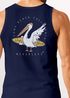 Herren Tanktop Long Beach Pelican Surf Shirt Rückendruck:California Print – Ärmelloses Sommer-Shirt Westcoast Style – Baumwolle tNeverless®preview