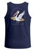 Herren Tanktop Long Beach Pelican Surf Shirt Rückendruck:California Print – Ärmelloses Sommer-Shirt Westcoast Style – Baumwolle tNeverless®preview