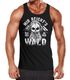 Herren Tanktop Mir reichts ich geh in den Wald Totenkopf Skull mit Bart Fun-Shirt Spruch lustig Trägershirt Männer Moonworks®preview