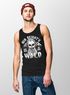 Herren Tanktop Mir reichts ich geh in den Wald Totenkopf Skull mit Bart Fun-Shirt Spruch lustig Trägershirt Männer Moonworks®preview