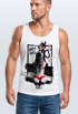 Herren Tanktop Party Hard Comic Katze Spruch lustig Humor Fun Shirt Muscle Shirt Achselshirt Neverless®preview