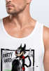 Herren Tanktop Party Hard Comic Katze Spruch lustig Humor Fun Shirt Muscle Shirt Achselshirt Neverless®preview