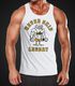 Herren Tanktop Print Aufdruck Bedruckt Never Skip Legday Fitness Sport lustig Muscle Shirt Achselshirt Moonworks®preview