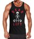 Herren Tanktop Print-Shirt Bedruckt Dead Lift Skelett Totenkopf Bodybuilding Hantel  Muscle Shirt Achselshirt Moonworks®preview