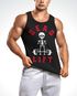 Herren Tanktop Print-Shirt Bedruckt Dead Lift Skelett Totenkopf Bodybuilding Hantel  Muscle Shirt Achselshirt Moonworks®preview