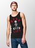 Herren Tanktop Print-Shirt Bedruckt Dead Lift Skelett Totenkopf Bodybuilding Hantel  Muscle Shirt Achselshirt Moonworks®preview