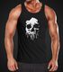 Herren Tanktop Print Totenkopf Skull Blood Blut Paint Badge Trägershirt Achselshirt Sport Fitness Moonworks®preview