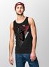 Herren Tanktop Sport-Motiv Badminton Federball Aufdruck Bedruckte Sportkleidung Muscle Shirt Achselshirt Moonworks®preview