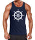 Herren Tanktop Steuerrad Segeln Muskelshirt Tank Top Muscle Shirt Achselshirt Moonworks®preview