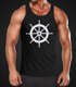Herren Tanktop Steuerrad Segeln Muskelshirt Tank Top Muscle Shirt Achselshirt Moonworks®preview