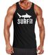 Herren Tanktop Surf Co Hai Shark Muskelshirt Tank Top Muscle Shirt Achselshirt Moonworks®preview