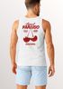 Herren Tanktop Sweet Paraiso – Weißes Muskelshirt mit Kirsch Print & Sommer-Slogan – Sommer Shirt ärmellos aus Baumwolle Neverless®preview