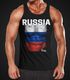 Herren Tanktop Tank Top - Fußball EM 2016 Russia Russland Flagge Fan Waschbrettbauch - MoonWorks®preview