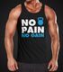 Herren Tanktop Tank Top - No Pain No Gain Bodybuilder Fitness Gym Kettle Bell - MoonWorks®preview