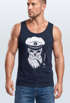 Herren Tanktop Totenkopf Kapitän Captain Skull Bard Hipster Seemann Neverless®preview