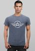 Herren Vintage Shirt Airforce Stern Army Military Aufdruck Printshirt T-Shirt Aufdruck Used Look Slim Fit Neverless®preview