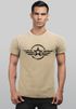 Herren Vintage Shirt Airforce Stern Army Military Aufdruck Printshirt T-Shirt Aufdruck Used Look Slim Fit Neverless®preview