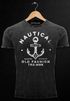 Herren Vintage Shirt Anker Motiv Nautical Old Fashion Printshirt Used Look Slim Fit Neverless®preview