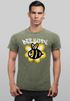 Herren Vintage-Shirt Aufdruck Bee Happy Biene Blume Graffiti Schriftzug Fashion Streetstyle Neverless®preview