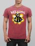Herren Vintage-Shirt Aufdruck Bee Happy Biene Blume Graffiti Schriftzug Fashion Streetstyle Neverless®preview