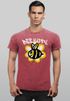 Herren Vintage-Shirt Aufdruck Bee Happy Biene Blume Graffiti Schriftzug Fashion Streetstyle Neverless®preview