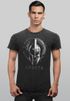 Herren Vintage Shirt Aufdruck Sparta Helm Krieger Warrior Printshirt T-Shirt Used Look Slim Fit Neverless® preview