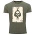 Herren Vintage-Shirt Bedruckt Totenkopf Skull Spielkarte Pik Ass Kartenspiel Printshirt Used Look Neverless®preview