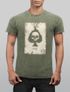 Herren Vintage-Shirt Bedruckt Totenkopf Skull Spielkarte Pik Ass Kartenspiel Printshirt Used Look Neverless®preview