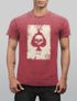 Herren Vintage-Shirt Bedruckt Totenkopf Skull Spielkarte Pik Ass Kartenspiel Printshirt Used Look Neverless®preview