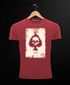Herren Vintage-Shirt Bedruckt Totenkopf Skull Spielkarte Pik Ass Kartenspiel Printshirt Used Look Neverless®preview