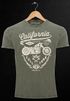 Herren Vintage Shirt Biker Motorrad Schriftzug California Full Tank Used Look Slim Fit Neverless® preview