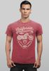 Herren Vintage Shirt Biker Motorrad Schriftzug California Full Tank Used Look Slim Fit Neverless® preview