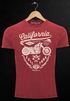 Herren Vintage Shirt Biker Motorrad Schriftzug California Full Tank Used Look Slim Fit Neverless® preview