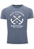 Herren Vintage Shirt gekreuzte Anker Old Anchor Nautical Used Look Neverless®preview