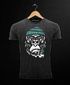 Herren Vintage Shirt Gorilla Affe Monkey Captain Sailor Seemann Printshirt T-Shirt Aufdruck Used Look Neverless®preview
