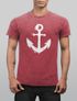 Herren Vintage Shirt mit Anker Motiv Printshirt T-Shirt Aufdruck Used Look Slim Fit Neverless®preview