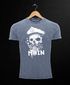 Herren Vintage Shirt Moin Kapitän Totenkopf Anker Bart Hamburg Printshirt T-Shirt Aufdruck Used Look Neverless®preview