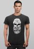 Herren Vintage Shirt Moin Totenkopf Anker Skull Printshirt T-Shirt Aufdruck Used Look Slim Fit Neverless® preview