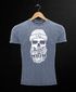 Herren Vintage Shirt Moin Totenkopf Anker Skull Printshirt T-Shirt Aufdruck Used Look Slim Fit Neverless® preview