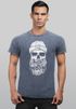 Herren Vintage Shirt Moin Totenkopf Anker Skull Printshirt T-Shirt Aufdruck Used Look Slim Fit Neverless® preview