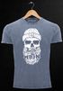 Herren Vintage Shirt Moin Totenkopf Anker Skull Printshirt T-Shirt Aufdruck Used Look Slim Fit Neverless® preview